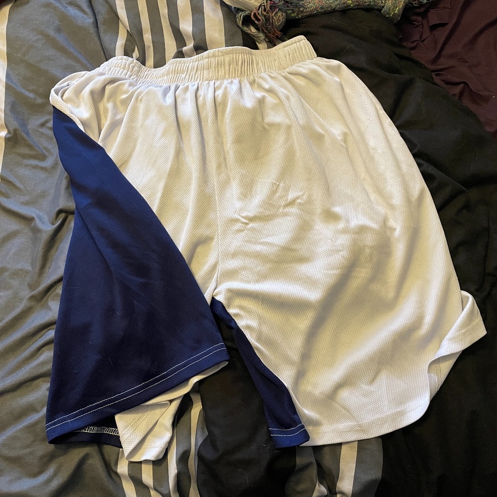 Size 2XL Men's White and Navy Basketball shorts